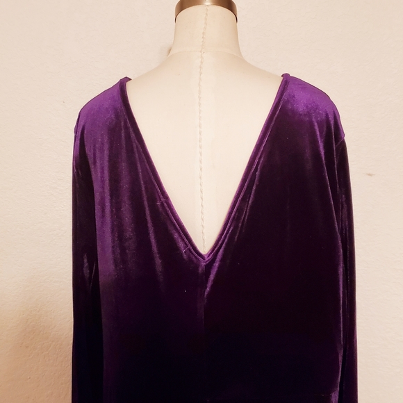 Signature Collection | Velvet Fit & Flare Dress | 2X - Picture 4 of 5